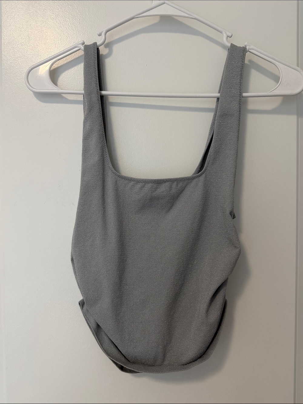 Silver Crop Tank Top